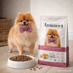 Croquettes Chien Petite Race Sans Céréales Amanova Saumon Sensible