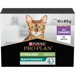 Pâtée Chat Stérilisé Pro Plan Canard en Sauce 10x85g