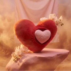 Jouet Chien Cœur Peluche Couineur Grand Amour