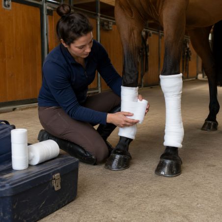 COTON GAZE HM PRO COUPE (JARRETS) - HORSE MASTER
