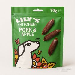 Friandises Chien Lily's Kitchen Saucisses au porc et aux pommes – 70 g