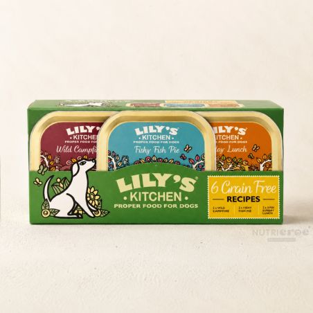 Pâtée chien Multipack Sans Céréales 6x150g – poulet, poisson & gibier