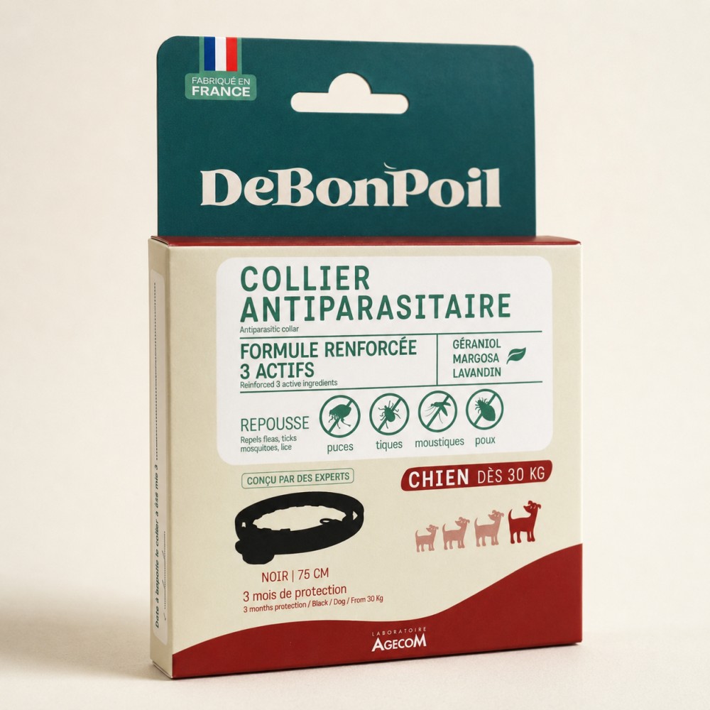 Collier Antiparasitaire De Bon Poil Grand Chien dès 30 kg