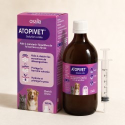 ATOPIVET Solution Orale Chien et Chat - Soutien Cutané