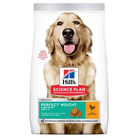 CROQUETTES CHIEN SCIENCE PLAN ADULT PERFECT WEIGHT LARGE - HILL'S