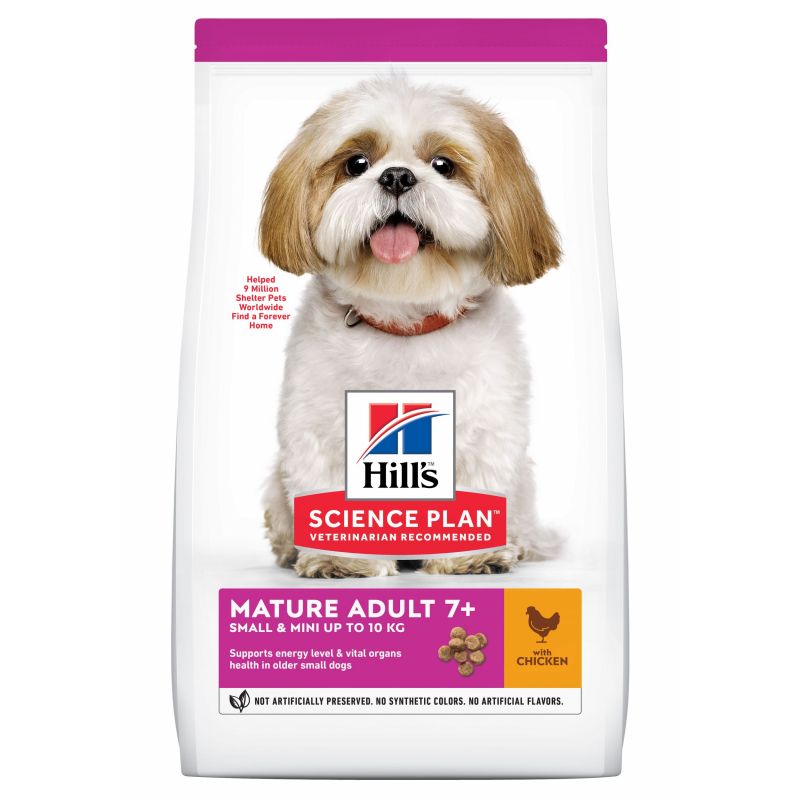 CROQUETTES CHIEN SCIENCE PLAN ADULT MATURE 7+ SMALL & MINI POULET - HILL'S