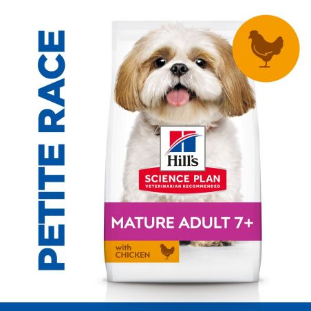 CROQUETTES CHIEN SCIENCE PLAN ADULT MATURE 7+ SMALL & MINI POULET - HILL'S