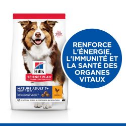 CROQUETTES CHIEN SCIENCE PLAN ADULT MATURE 7+ MEDIUM POULET - HILL'S