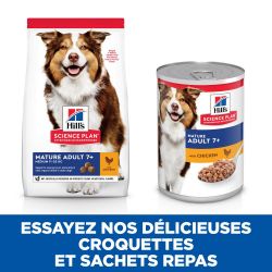 CROQUETTES CHIEN SCIENCE PLAN ADULT MATURE 7+ MEDIUM POULET - HILL'S