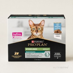 Pro Plan Maintenance Terrine Chat Stérilisé Adulte au Cabillaud - 10 x 75 g