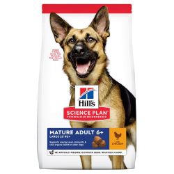 CROQUETTES CHIEN SCIENCE PLAN ADULT MATURE 6+ GRANDE RACE POULET - HILL'S