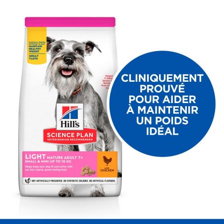 CROQUETTES CHIEN SCIENCE PLAN ADULT MATURE 7+ MINI LIGHT - HILL'S