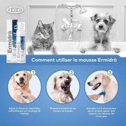 Ermidra Mousse 200 ml - Soin Sans Rinçage Chien et Chat