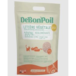 Litière naturelle biodegradable pêche 6 L - Essentiel