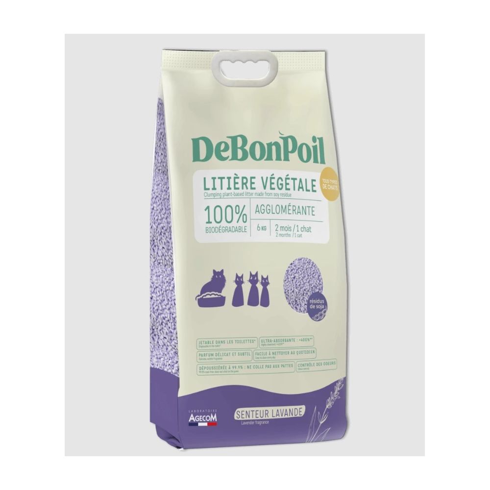 Litière naturelle lavande biodegradable 15 L - Essentiel