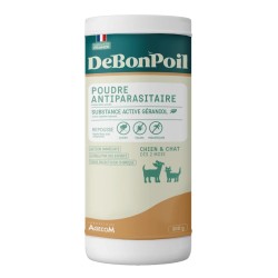 Poudre Antiparasitaire Chien et Chat DEBONPOIL au Géraniol