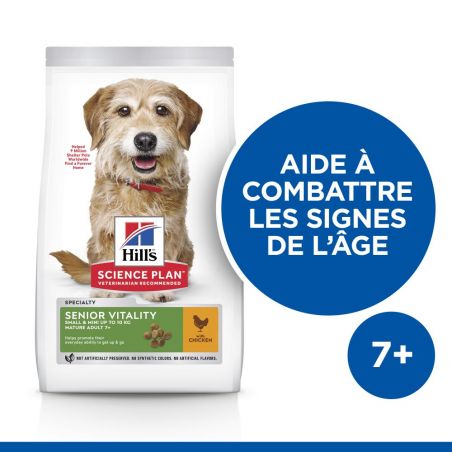 CROQUETTES CHIEN SCIENCE PLAN ADULT 7+ SENIOR VITALITY SMALL & MINI - HILL'S