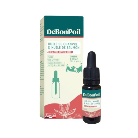 Huile CBD 4% DEBONPOIL Bien-être Articulaire Chien Chat