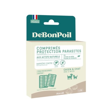 Comprimés Protection Parasites DEBONPOIL Chien et Chat