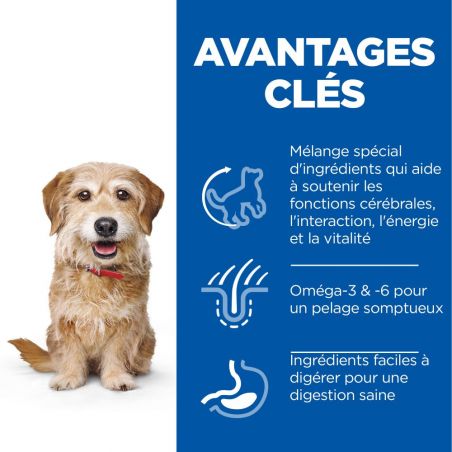 CROQUETTES CHIEN SCIENCE PLAN ADULT 7+ SENIOR VITALITY SMALL & MINI - HILL'S