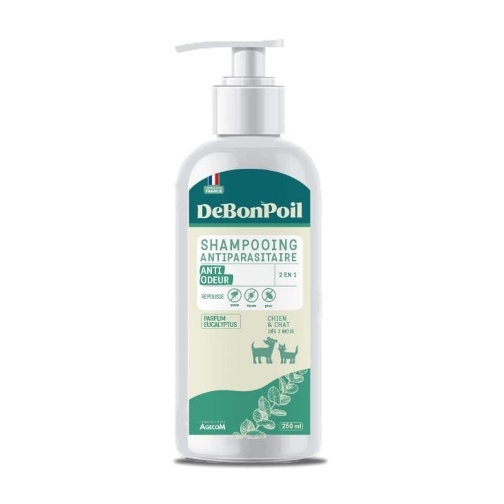 Shampooing Antiparasitaire 2 en 1 Anti-odeur DeBonPoil 250 ml