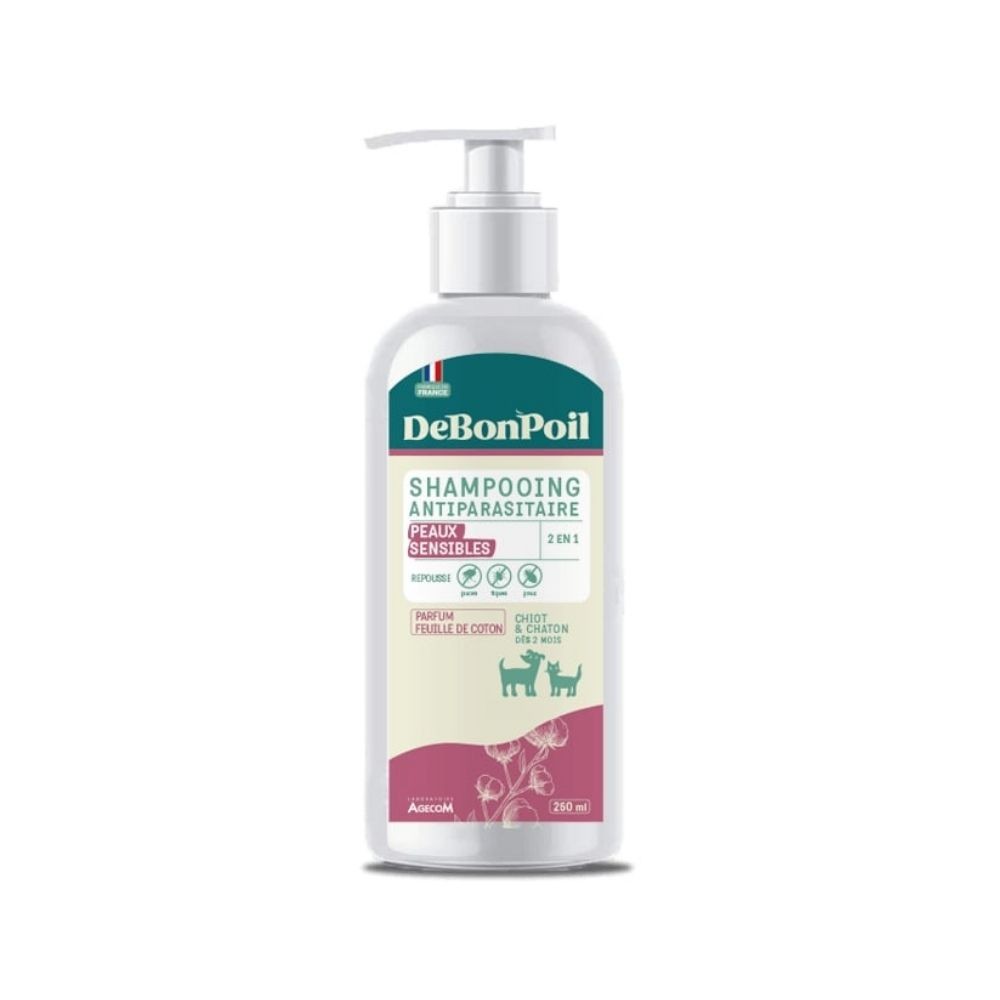 Shampooing Antiparasitaire Peau Sensible DeBonPoil Chiot Chaton