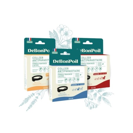 Collier Antiparasitaire Chien DEBONPOIL Jusqu'à 3 Mois