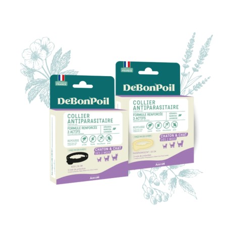 Collier Antiparasitaire Chat DEBONPOIL Géraniol 35 cm
