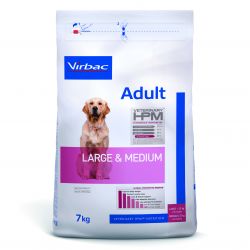 CROQUETTES CHIEN VETERINARY HPM DOG ADULT LARGE & MEDIUM - VIRBAC