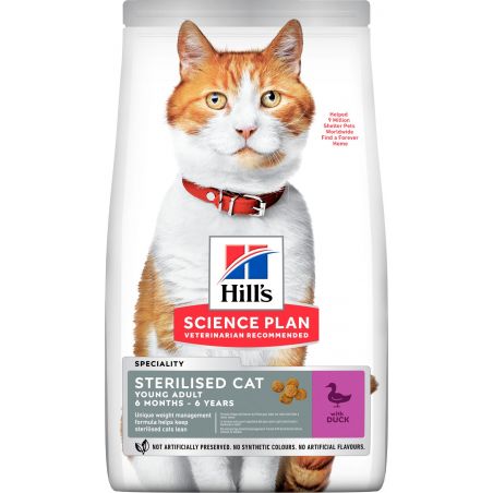 CROQUETTES CHAT SCIENCE PLAN STERILISED YOUNG ADULT CANARD - HILL'S