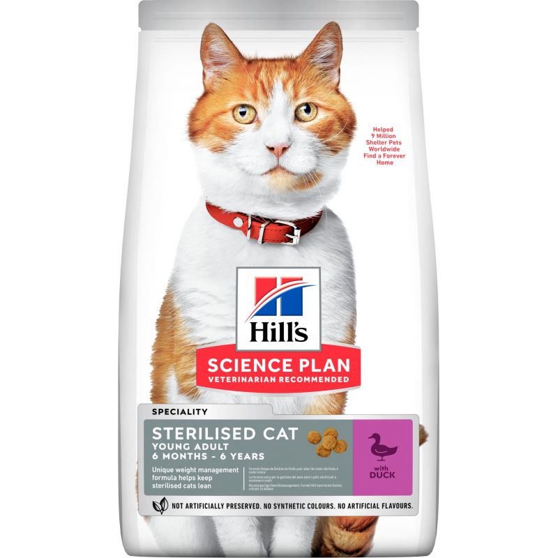 CROQUETTES CHAT SCIENCE PLAN STERILISED YOUNG ADULT CANARD - HILL'S